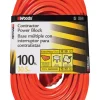 Woods Indoor or Outdoor 100 ft. L Orange Extension Cord 12/3