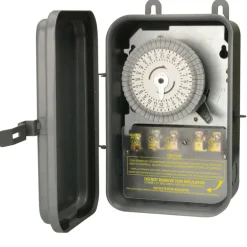 Woods Outdoor Mechanical Timer Switch 277 V Gray