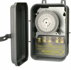 Woods Outdoor Mechanical Timer Switch 277 V Gray