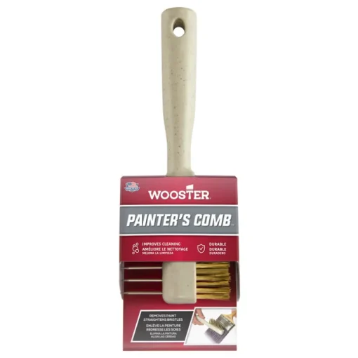 Wooster Beige Stainless Steel Brush and Roller Cleaning Tool