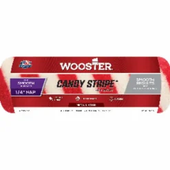 Wooster Candy Stripe Mohair Blend 9 in. W X 1/4 in. Regular Paint Roller Cover 1 pk
