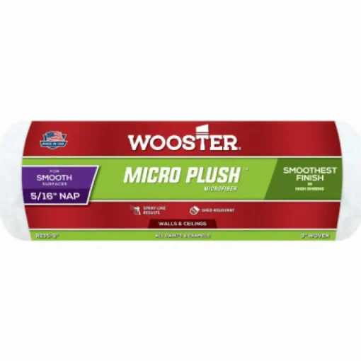 Wooster Microfiber 5/16 in. x 9 in. W Regular Paint Roller Cover 1 pk (Pack of 12)