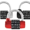 Wordlock 2.62 in. H x 2.5 in. W x 2-1/2 in. L Steel 5-Dial Combination Padlock 1 pk (Pack of 6)