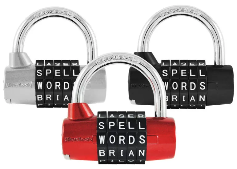 Wordlock 2.62 in. H x 2.5 in. W x 2-1/2 in. L Steel 5-Dial Combination Padlock 1 pk (Pack of 6)
