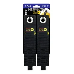 Wrap-It Black Storage Straps 50 lb. 6 pk