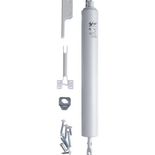 Wright White Aluminum Pneumatic Door Closer