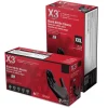 X3 Nitrile Disposable Gloves Medium Black Powder Free 100 pk