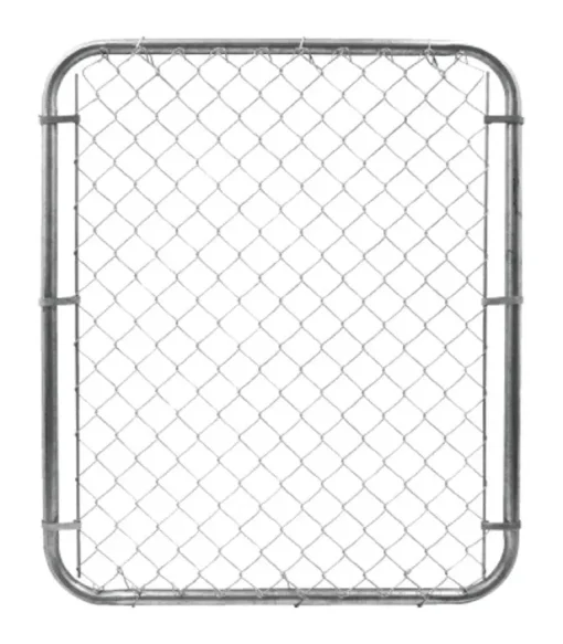 YardGard 48 in. H 12 Ga. Galvanized Silver Metal Chain Link Fence Gate