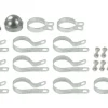Yardlink 3 in. H Steel Chain Link Fence Corner Post Kit