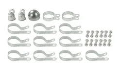 Yardlink 3 in. H Steel Chain Link Fence Corner Post Kit