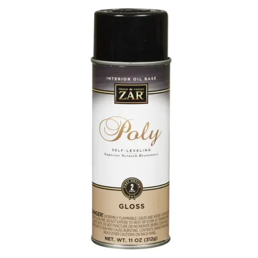 Zar 32807 11 Oz Clear Gloss Interior Oil Base Poly Ultraviolet Spray (Pack of 6)