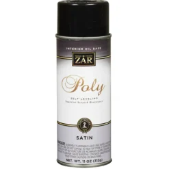 Zar 32907 11 Oz Clear Satin Interior Oil Base Poly Ultraviolet Spray (Pack of 6)