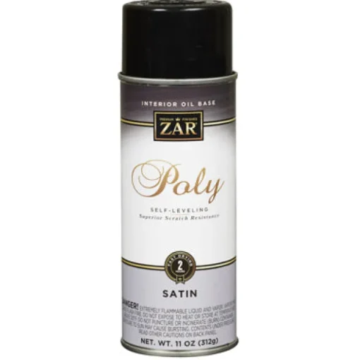 Zar 32907 11 Oz Clear Satin Interior Oil Base Poly Ultraviolet Spray (Pack of 6)
