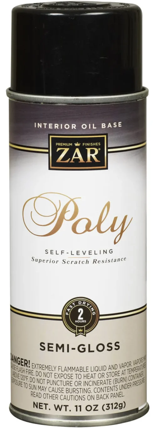 Zar 33007 11 Oz Clear Semi-Gloss Interior Oil Base Poly Ultraviolet Spray (Pack of 6)