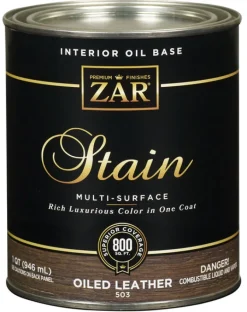 Zar 50312 1 Quart Oiled Leather Interior Oil Base Stain