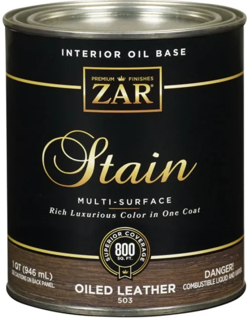 Zar 50312 1 Quart Oiled Leather Interior Oil Base Stain