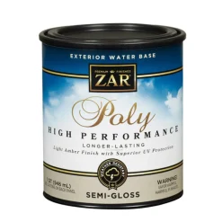 ZAR Semi-Gloss Clear Water Based Polyurethane 1 qt. (Pack of 4)