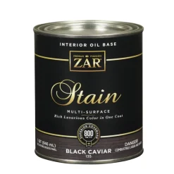 ZAR Semi-Transparent Black Caviar Oil-Based Polyurethane Wood Stain 1 qt. (Pack of 4)
