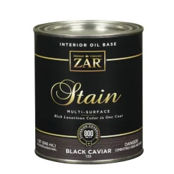 ZAR Semi-Transparent Black Caviar Oil-Based Polyurethane Wood Stain 1 qt. (Pack of 4)