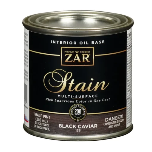 ZAR Semi-Transparent Black Caviar Oil-Based Wood Stain 8 oz. (Pack of 6)