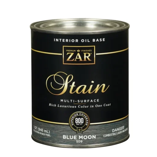 ZAR Semi-Transparent Blue Moon Oil-Based Wood Stain 1 qt. (Pack of 4)