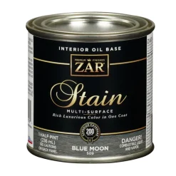 ZAR Semi-Transparent Blue Moon Oil-Based Wood Stain 8 oz. (Pack of 6)