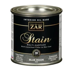 ZAR Semi-Transparent Blue Moon Oil-Based Wood Stain 8 oz. (Pack of 6)