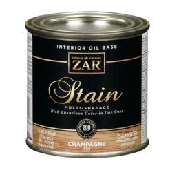 ZAR Semi-Transparent Champagne Oil-Based Wood Stain 8 oz. (Pack of 6)