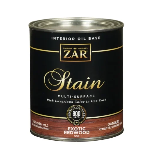 ZAR Semi-Transparent Exotic Redwood Oil-Based Wood Stain 1 qt. (Pack of 4)