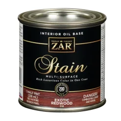 ZAR Semi-Transparent Exotic Redwood Oil-Based Wood Stain 8 oz. (Pack of 6)