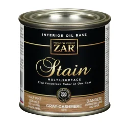 ZAR Semi-Transparent Gray Cashmere Oil-Based Wood Stain 8 oz. (Pack of 6)