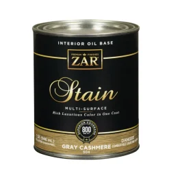 ZAR Semi-Transparent Gray Cashmere Oil-Based Wood Stain 1 qt. (Pack of 4)