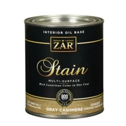 ZAR Semi-Transparent Gray Cashmere Oil-Based Wood Stain 1 qt. (Pack of 4)