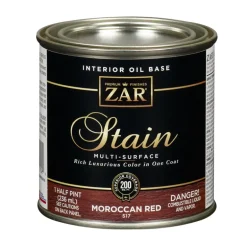 ZAR Semi-Transparent Moroccan Red Oil-Based Wood Stain 8 oz. (Pack of 6)