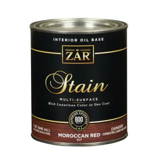 ZAR Semi-Transparent Moroccan Red Oil-Based Wood Stain 1 qt. (Pack of 4)