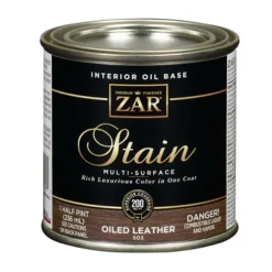 ZAR Semi-Transparent Oiled Leather Oil-Based Wood Stain 8 oz. (Pack of 6)