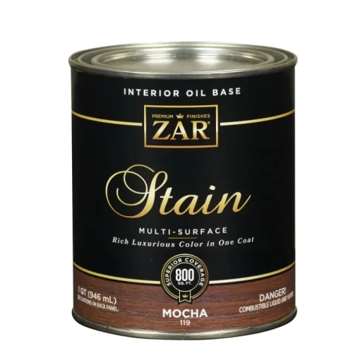 ZAR Semi-Transparent Smooth Mocha Medium Oil Wood Stain 1 qt. (Pack of 4)