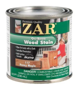 ZAR Semi-Transparent Tintable Smooth Honey Maple Oil-Based Wood Stain 1/2 pt. (Pack of 6)