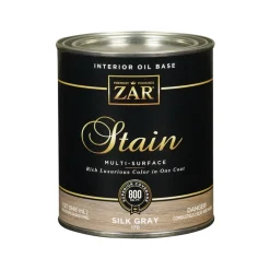 ZAR Solid Silk Gray Oil-Based Polyurethane Wood Stain 1 qt