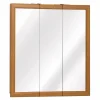 Zenith K24 24" X 26" X 4.5" Oak Framed Tri-View Medicine Cabinet