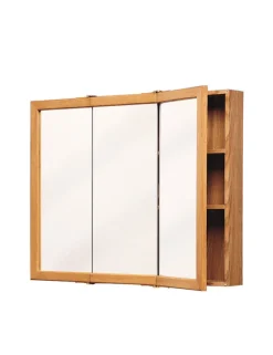 Zenith K24 24" X 26" X 4.5" Oak Framed Tri-View Medicine Cabinet