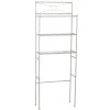 Zenna Home 64.6 in. H X 23.6 in. W X 10.37 in. L Satin Nickel Silver Space Saver