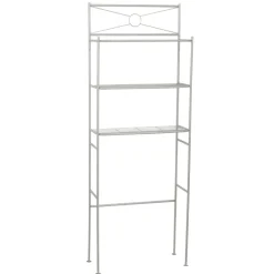 Zenna Home 64.6 in. H X 23.6 in. W X 10.37 in. L Satin Nickel Silver Space Saver