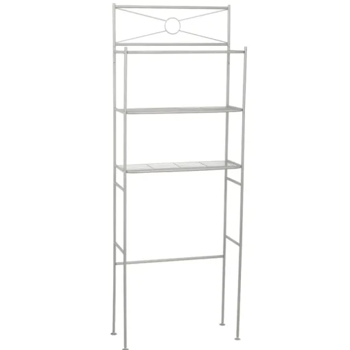 Zenna Home 64.6 in. H X 23.6 in. W X 10.37 in. L Satin Nickel Silver Space Saver