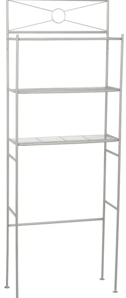 Zenna Home 64.6 in. H X 23.6 in. W X 10.37 in. L Satin Nickel Silver Space Saver
