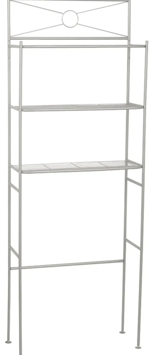 Zenna Home 64.6 in. H X 23.6 in. W X 10.37 in. L Satin Nickel Silver Space Saver