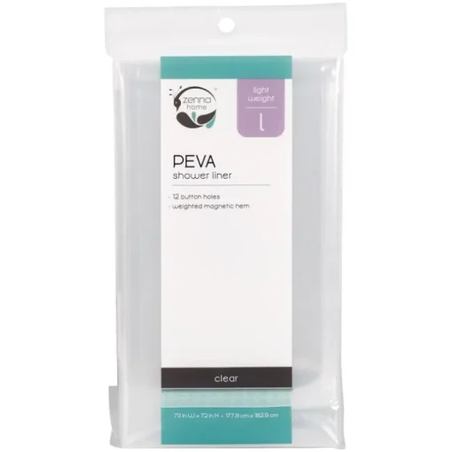 Zenna Home 72 in. H X 70 in. W Clear Solid Shower Curtain Liner PEVA