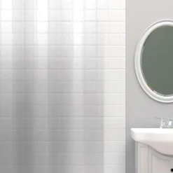 Zenna Home 72 in. H X 70 in. W Clear Solid Shower Curtain Liner PEVA
