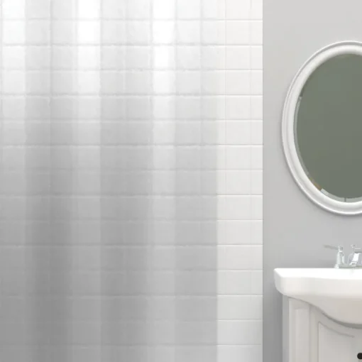 Zenna Home 72 in. H X 70 in. W Clear Solid Shower Curtain Liner PEVA