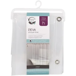 Zenna Home 72 in. H X 70 in. W Clear Solid Shower Curtain Liner PEVA